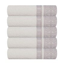 송월타월 그릭 타월 175g 뱀부얀 혼방사, 화이트, 5개