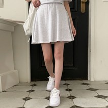 시크블랙 샹이라 A라인 허리밴딩 트레이닝 숏 스커트 cpsk5579k35