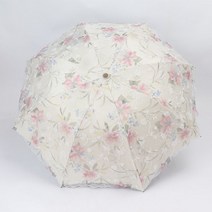 홈리미엄 이중 레이스 로코코st 접이식 양산