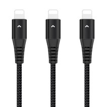 슈퍼쉘 8핀 고속 충전 케이블 3p, 블랙, 3개, 180cm