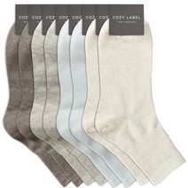 코지라벨 여성용 데일리 반골지 양말 애쉬브라운 2p + 오트밀 2p + 화이트 2p + 아이보리 2p