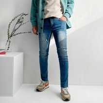 머시따 남성용 데미지 워싱 찢청 바지