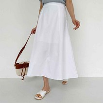 플랜데이 훌 플레어 뒷밴딩 데일리 롱 스커트