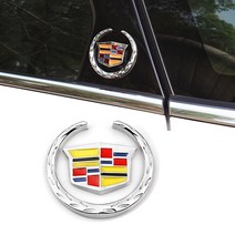캐딜락 에스컬레이드 호환 bls xt5 sls deville xts escalade tiburon cts seville dts srx 용 금속 사이드 배지 스티커 창 387, 없음