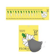 플로라 소형 75매(5매입 포장) / 키리아새부리황사방역마스크(KF-94), 5매입, 15개, 다크그레이