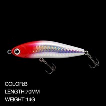 베이스트랩Fangbait-낚시 루어 펜슬 미끼 14g 70mm 스윙 싱킹 스틱 베이트 하드 피트 배스 송어 파이크 퍼, 01 A_01 70mm-14g