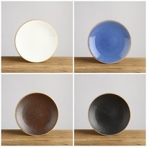 피어몰 이천도자기 담소 원부페 1호 접시 16cm 넓은 도자기 식기 플레이트 플레이팅, 블루