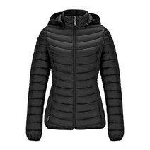 santelon 초경량 따뜻한 패딩 패딩 재킷 코트 여성용 겨울 경량 outwear with hood storage bag short parka
