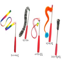 힐링타임 3단 3단줄 낚시대(색상램덤)고양이장난감 11종택1, 1개, NH-0170 3단 밍크반달