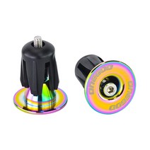 415325 집시 ONEGOO 자전거 그립 핸들 바 엔드 캡 알루미늄 합금 MTB 플러그 액세서리, Oil slick 1 pair
