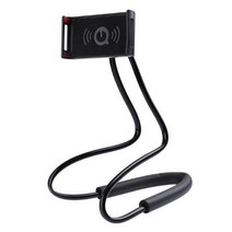 목에거는 스마트폰 넥거치대 핸드폰 자바라 목거치대, 블랙