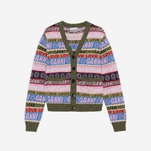(W) 가니 그래픽 가디건 멀티컬러 Ganni Graphic Cardigan Multicolour