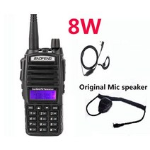생활용무전기 2023 cb 라디오 장비 경찰 스캐너 8W Baofeng Uv-82 플러스 UV82 햄 방송국 송수신기 uhf vhf, 05 add speaker