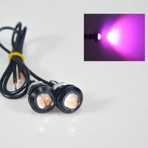 탈리스만 안개등 바이크 오토바이 브라켓 led1pcs drl 안개등 자동 18mm 독수리 눈 자동차 drl 실행 자동차 5630 2smd 12v 2w 테일 램프 방수 역 램프, 블랙 하우징, 핑크 퍼플