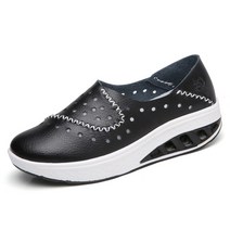 점핑부츠 높이 증가 여성 플랫폼 신발 중공 스포츠 신발 통기성 미끄럼 방지 웨지 운동화