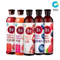 [여름맞이] 건강한 음료 청정원 홍초 900ml 2병 묶음구성 모음전/석류 타트체리 자몽 블루베리 복분자, 자몽900ml+타트체리900ml
