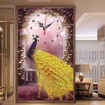 푸아이 3D 보석 십자수 황금 공작 시계+행운십자수(30x30) 사칭업체주의 판매자 푸아이 꼭 확인후 주문 PW528, 1세트, 125x80cm