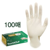 일회용 내화학장갑 [안셀] 터치앤터프 69-318 라텍스 장갑, 1개