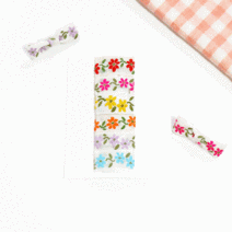 빈티지 꽃자수 미니 사각 똑딱핀 6color / 너무 귀여워요 느낌낭낭감성 개당가격