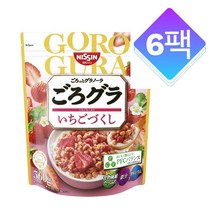 Nissin Cisco 고로그라 딸기 주쿠시 시리얼 간식 아침식사 360g 6 팩, 6개
