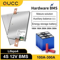 Qucc 12V Lifepo4 BMS 4S 300A 250A 200A 150A 100A 태양 에너지 인버터 보호 보드 3.2V 리튬 배터리 Bms, 02Lifepo4 4S 150A, 02 Lifepo4 4S 150A