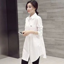날달여 여성 봄 여름 가을 빅카라 긴팔 언발 셔츠 블라우스