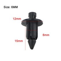 자동차패스너 블랙 20PCS 6mm 7mm 8mm 플라스틱 리벳 페어링 클립 혼다 야마하 스즈키 가와사키용 세 가, 03 6MM