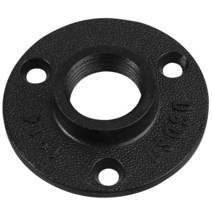 6Pcs 1/2 "3/4" "알루미늄 합금 장식 전성 철 바닥 플랜지, DN20, black