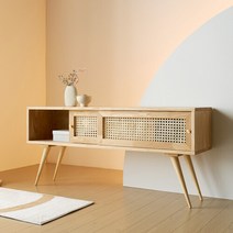 올쏘 라미 라탄 1200 원목거실장, 내추럴