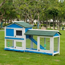 닭장짓기 닭장 만들기 조립식 관상용닭 청계 비둘기 토끼 야외 하우스, 블루180X530X94cm A형 아연도금철망