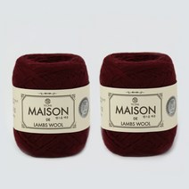 [앵콜스] (10+1)램스울 메종실(2볼세트) 뜨개실 털실 손뜨개, 07.빈티지버건디