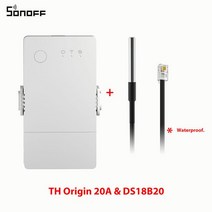 SONOFF-TH Origin 16A/20A Wifi 스마트 스위치 온도 습도 모니터 포함 eWeLink Alexa Google home용 홈 오토메이션, [04] 20A with DS18B20