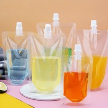 비닐백 음료 보관 스 파우 트 치 200ml DD-10290 용기 생과일 치어팩 스탠딩지퍼백 투명 캡, 단품