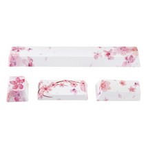 PBT Keycaps DIY 기계식 키보드 KeyCap 세트 (Space + Esc + 입력 + 숫자 키보드 입력), 하나, 벚꽃