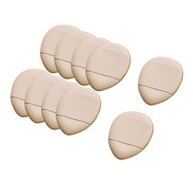 SHANYU 12Pcs 미니 핑거 트라이앵글 루스 메이크업 퍼프 파운데이션 드라이 루스 메이크업 제품용 워셔블 코스메틱, 3cmx4cmx0.7cm, 비 라텍스, 피부색