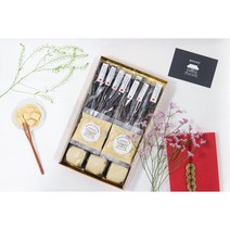 [설날/명절선물] 곱다수라간 국산 도라지정과 선물세트 [570g], 리본매듭겹보자기 스카이, 쇼핑백O