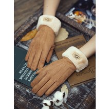 어그장갑 양털 여자 오즈웨어 벙어리 핑거 체스넛 캐시미어 양모 장갑 일본 플러스 손가락 다섯 벨벳