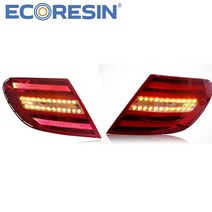 메르세데스 벤츠 w204 2007-2011 업그레이드 2012-2014 c 클래스 테일 라이트 리어 램프 자동차 자동차 부품 수정 부품, 1 쌍