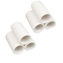 수족관 장식용 3구파이프 놀이터 화이트 ST-163-2, 10개입