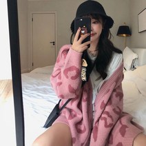 남남 12회 김은미 가디건 [항공배송] 전혜진 옷 레오파드 니트 스타일 스웨터 루즈핏