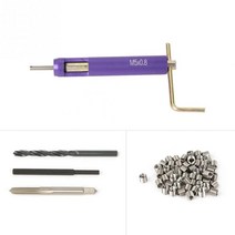 헬리코일 helicoil kit 50pcs m5 x 2d 나사 수리 삽입 키트 스테인레스 스틸 코일 와이어 삽입 설치 키트 helicoil 자동차 수리 도구 드릴 탭, 한개옵션0