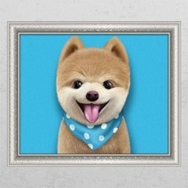 [바보사랑] 포메라니안일러스트_창문그림액자, 타입선택:C타입엘레강스골드