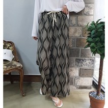 상상그이상 여성용 날개 와이드 팬츠 4칼라 유니크패턴 시원한 통바지 밴딩팬츠 편한바지 집앞 마실룩