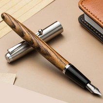 Jinhao 나무 만년필 0.38/0.5/0.8mm 이리듐 벌펜 필기구 깃털 평행 펜 사무실 학교 미술 용품 스타일로, 0.38mm, hupi