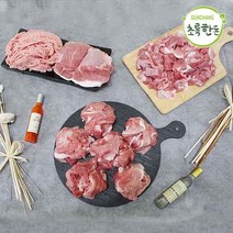 [초록한돈] 친환경 무항생제 돼지고기 앞다리살 2kg (500g 4팩), 종류:불고기용1kg+수육용1kg