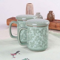 청자다기 청자 백당초 머그다기세트(2인구성)-72394EA, CR_ 본상품선택