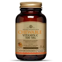 솔가 비타민 C 500mg 츄어블 타블렛 글루텐 프리 비건, 1개, 상세설명참조