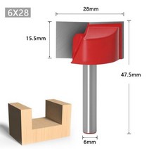 청소 바닥 조각 목공 도구 비트 1 개 6mm솔리드 카바이드 밀링 커터 엔드 밀 목재 커터, 10 6x28