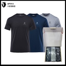 블랙야크 남 여공용 B트리플3라운드S 23년 반팔 라운드 기능성티셔츠 검정+곤색+회색 3개1세트 (85~130) 수원영통점