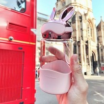 루나솔라 펑키래빗 내열유리 보틀 텀블러 4color - 340ml 스..., 선택:라벤더 퍼플, 단품